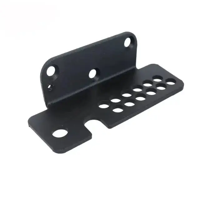 YHX Manufacturer Wholesale Custom Stamping 90 Degree Black Stainless Steel Metal L Angle Mounting Bracket Corner Bracket