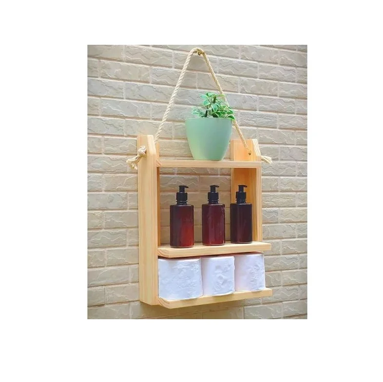 Rustic Wooden Wall Shelves Storage Shelves for Bedroom Bathroom Kitchen Living Room Office and More