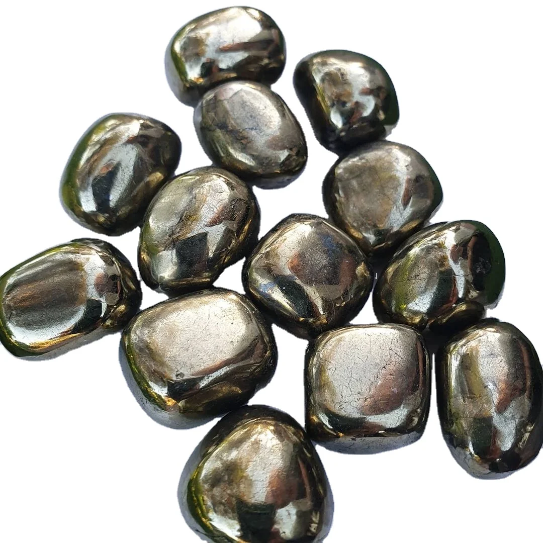 best selling crystal Wholesale natural pyrite tumbled stone for reiki healing mixed crystal tumbled stone for meditation