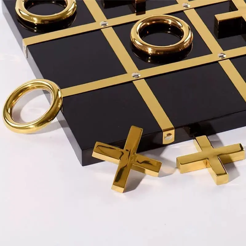 Tic Tac Toe Board Game for Family Night Unique Living Room Office Decor  Handmade with Wood and Steel