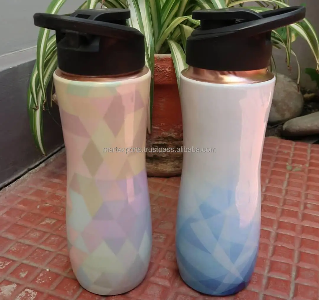 Top Seller Copper Curve Printed Water Bottles in Designer Prints available with best price and Premium Quality free, reusabl
