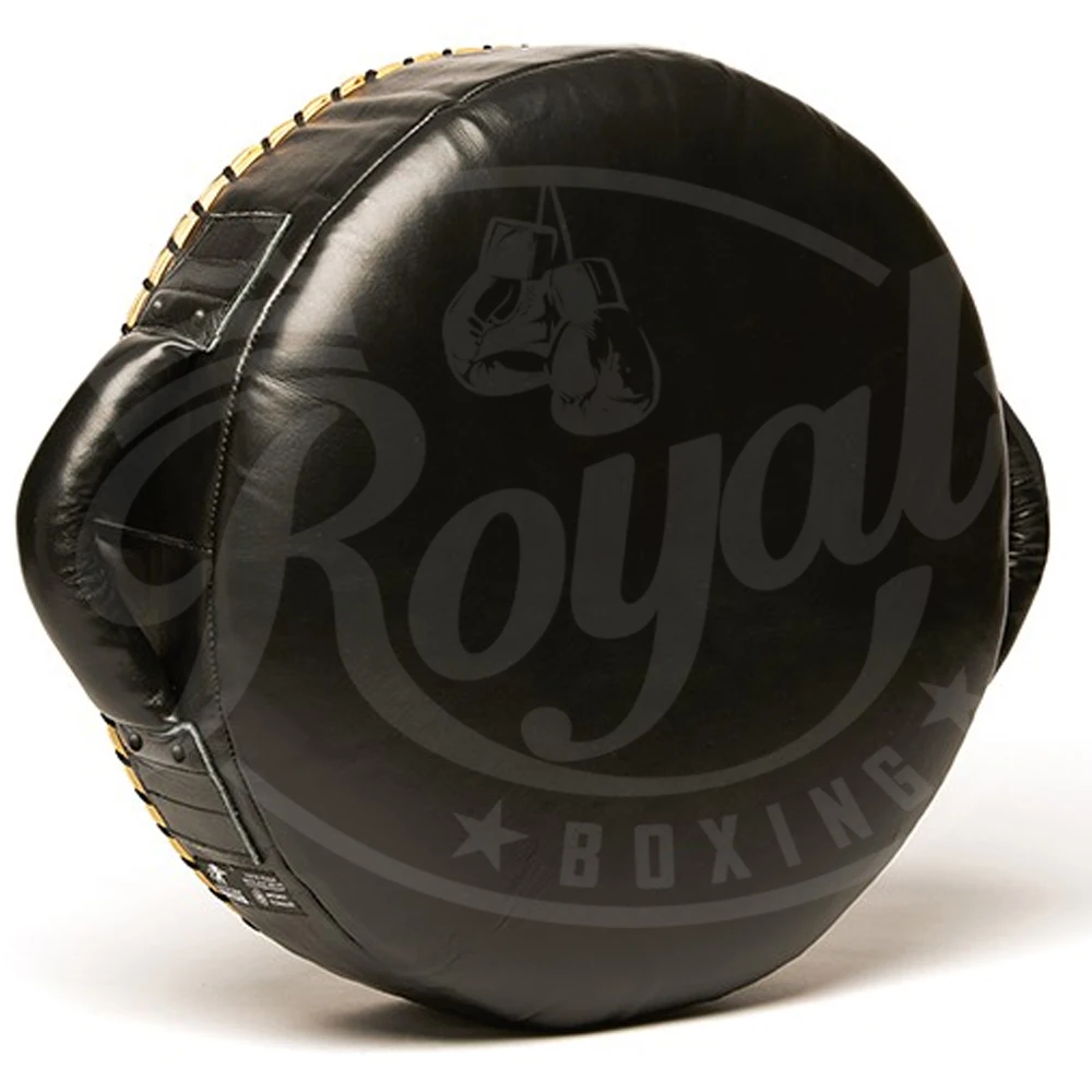 Leather boxing focus kick pads pro strike shield martial arts hide leather sparring gear round punching shield