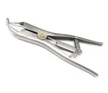 Ring Plier Stainless Steel Double leaf Spring Two Jaws 21cm Veterinary Instrument