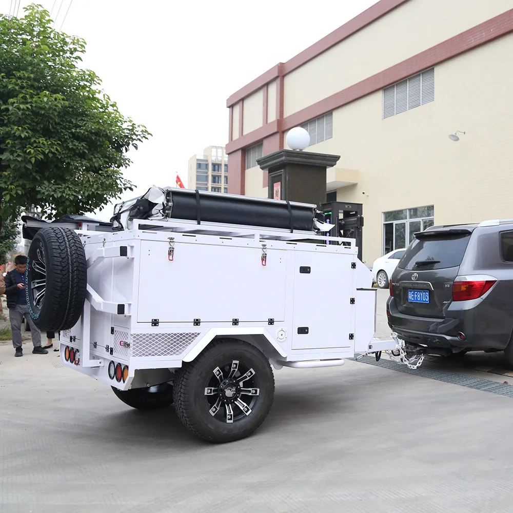 Australia Cool Luxury Hot Dip Galvanized Low Budget 4 x 4 Custom Adventure Overland Canvas Tent Camper Trailer