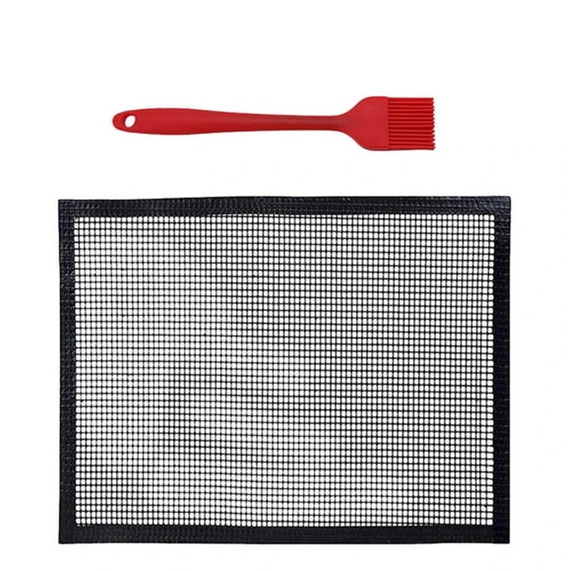 Heat Easy Clean Barbeque Mats Fire Resistant PTFE BBQ Grill mesh Mat with great price