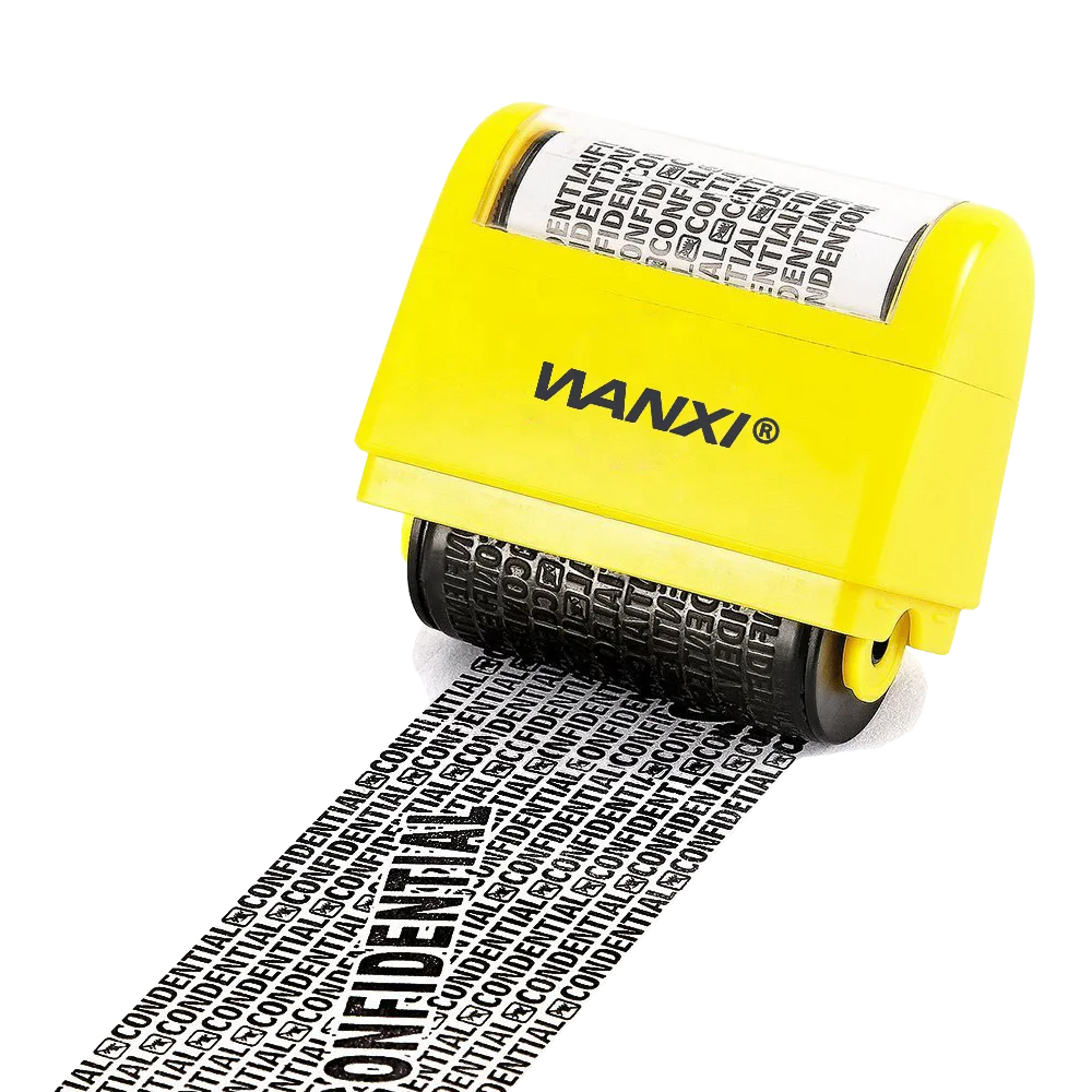 R-2442 ID Theft Protection Confidential Roller Stamp Flash Stamps With Refill Ink