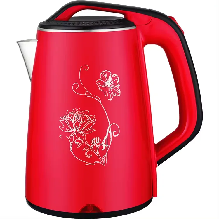 Hot selling 2.5L Tea Water Kettle Electric Home Appliances Chinese Red Color Automatic Shut Off Portable Water Kettle
