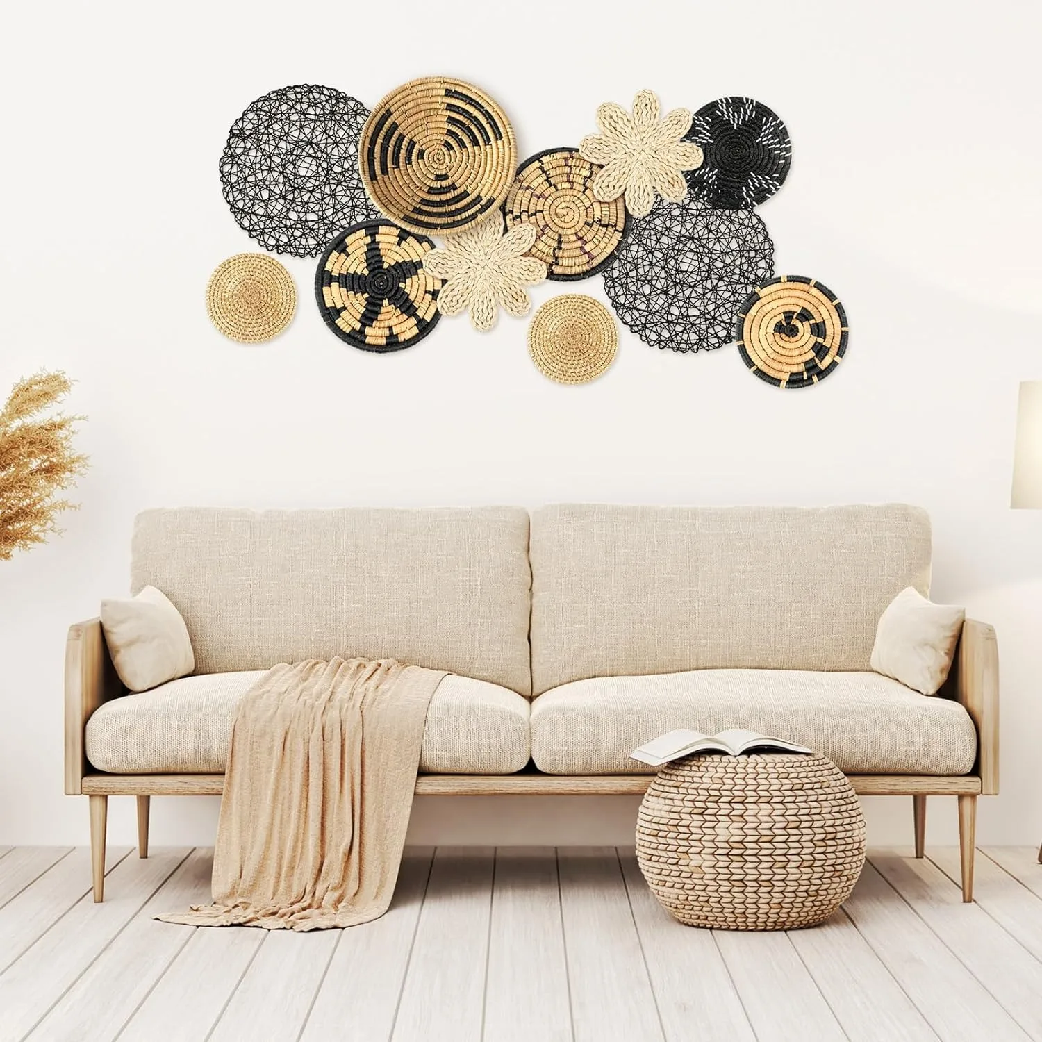 Alibaba Best Sellers Handicraft Wall Hanging Eco-Friendly Rattan Decoration for Your House Made in Vietnam Green Home Design