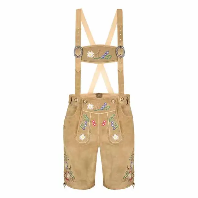 Mens bavarian ledhosen gray oktoberfest lederhosen bavarian Shorts custom design latest german bavarian pants women unisex