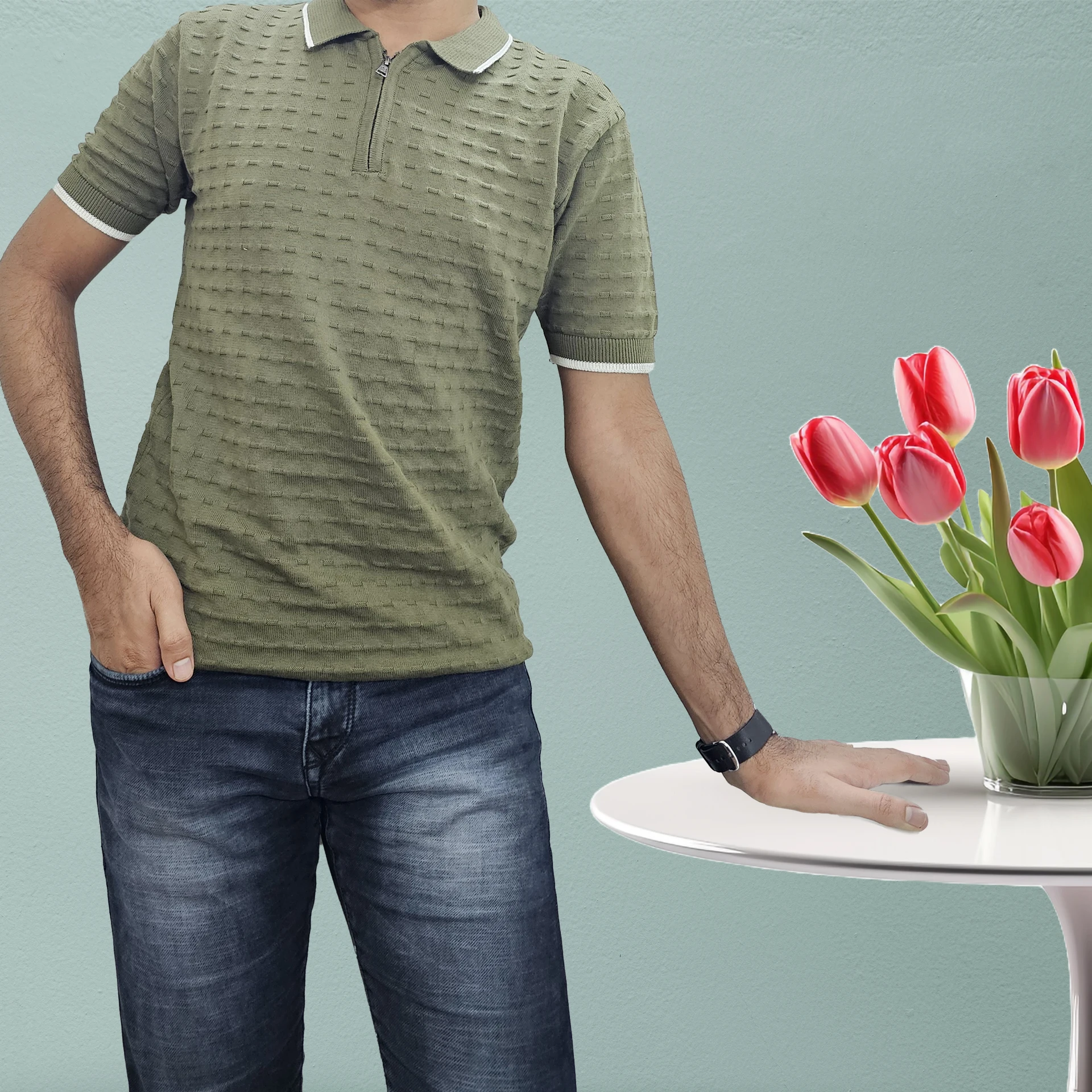 High quality Men Knitwear Shirt High Quality 100% Cotton Knitted Polo Collar Designer Short Sleeved Pullover Sweater Shirt