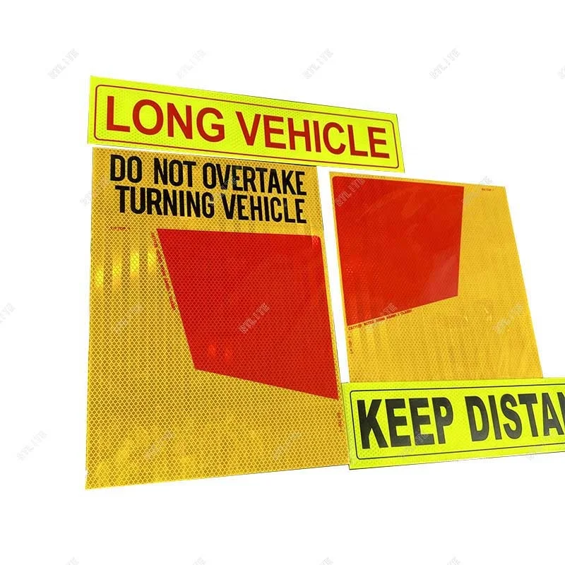 5 Years Australia AS4001 CLASS 1 Standard Truck Rear Reflecting Sticker Self Adhesive DO NOT Overtake Reflective Sticker