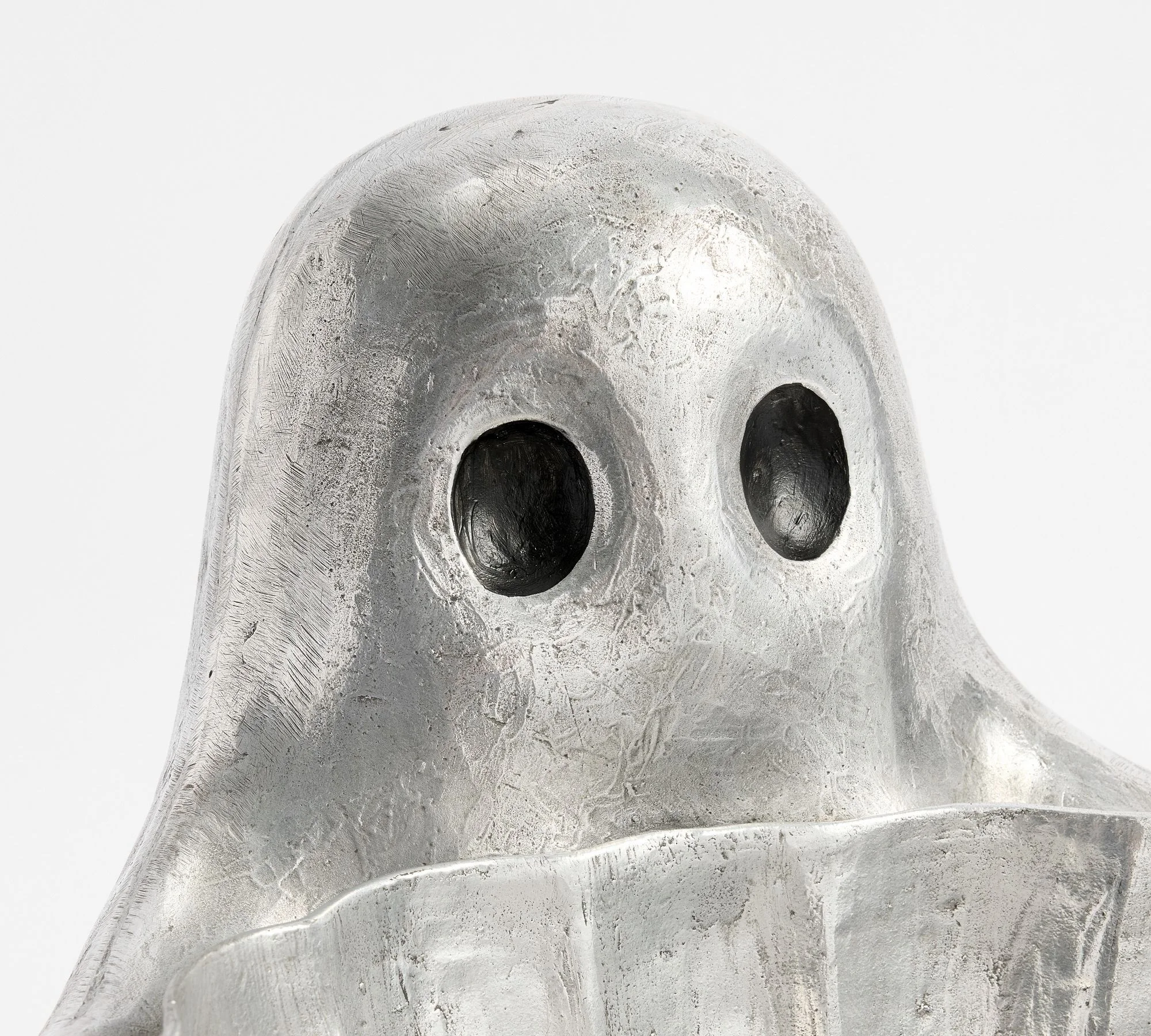 Hot Selling Aluminum Halloween Ghost Candy Bowl Wholesale Price High Quality Customize Design &Shape Silver Color For Home Decor