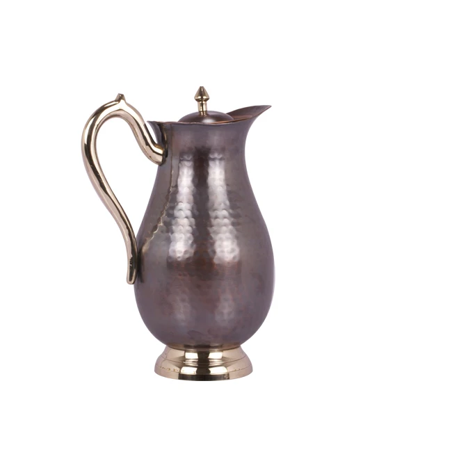 Handmade copper Water jug and Pitcher water jug with handle casual gold color classic metal decor art style modern Water Pitcher