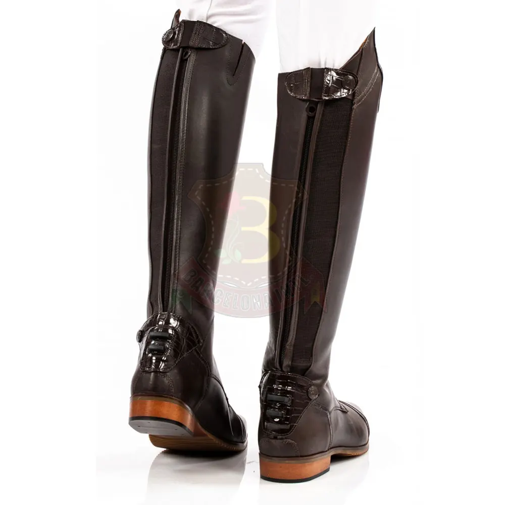 Высококачественные кожаные ботинки для верховой езды, Водонепроницаемые кожаные ботинки для верховой езды с индивидуальным логотипом