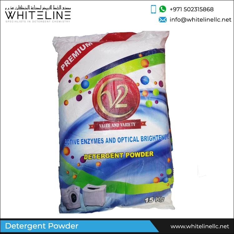 Apparel Use V2 Washing Clothes Detergent Powder 110g Available with Custom Fragrance for Global Vendors at Affordable Price