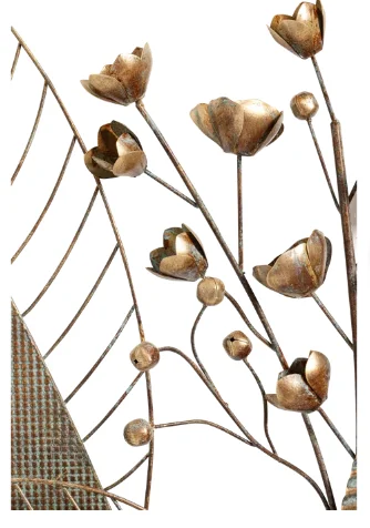 Iron Metal Decoration Items Gold Metal 3d Wall Art Hangings For Living Room Wall Decoration Home Handcrafted Panel Canvas