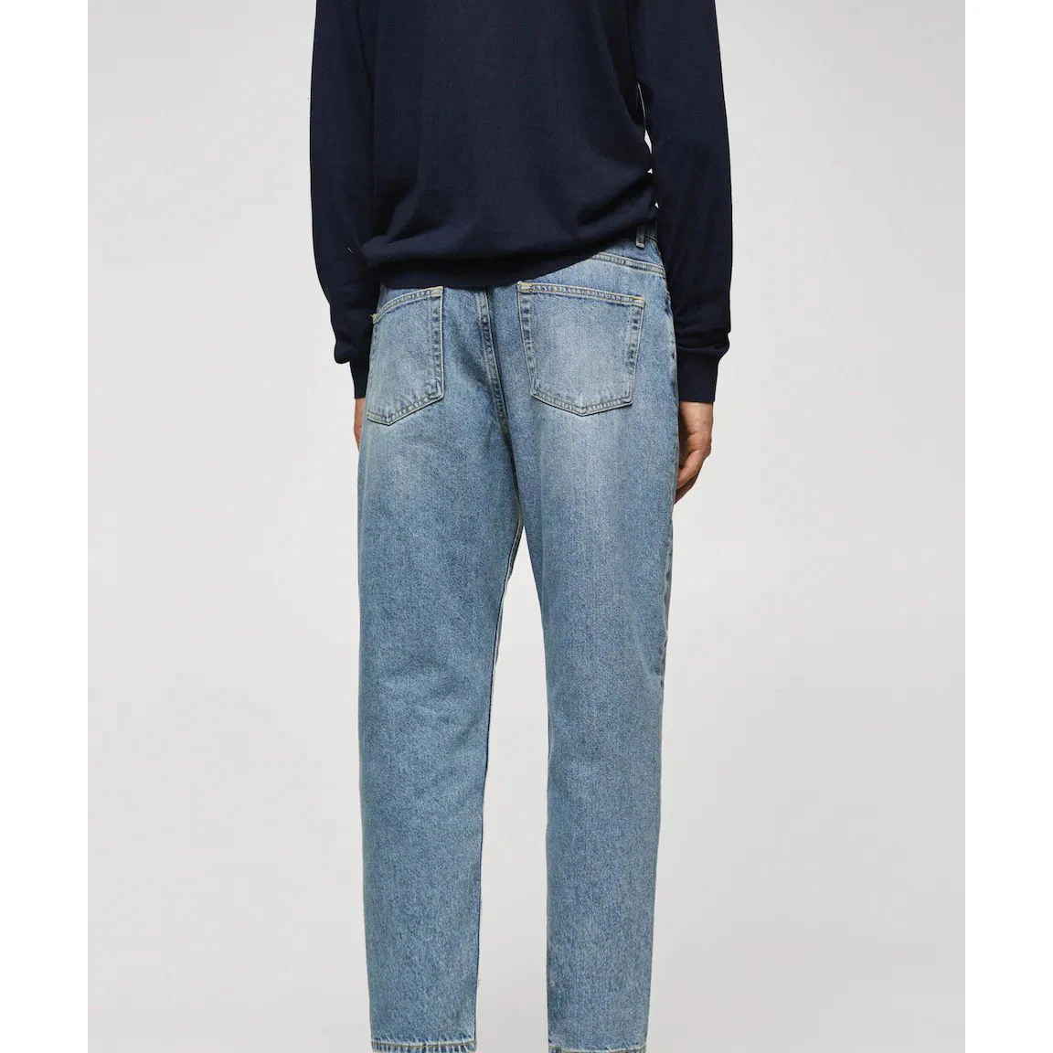 Custom Logo Men Fashion Denim  Blue Jeans Plus Size Breathable Comfortable Slim Jeans Pants for Men