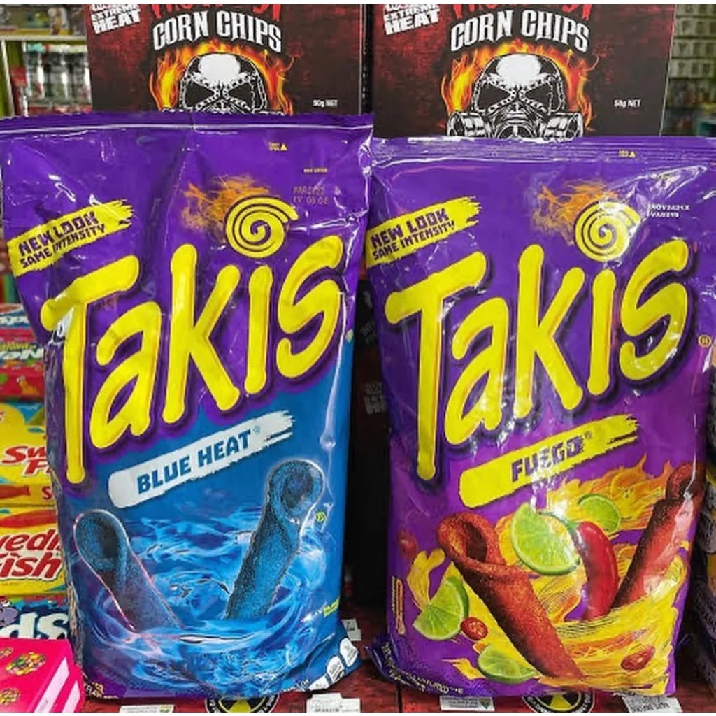 Синий тепло горячий Takis наслаждаться