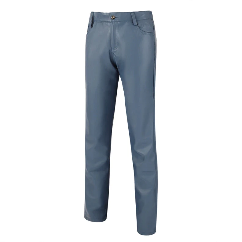 Mens Shiny Leather Pants Wetlook Open Back and Open Pouch Crotch Leggings Tight Pants Trousers