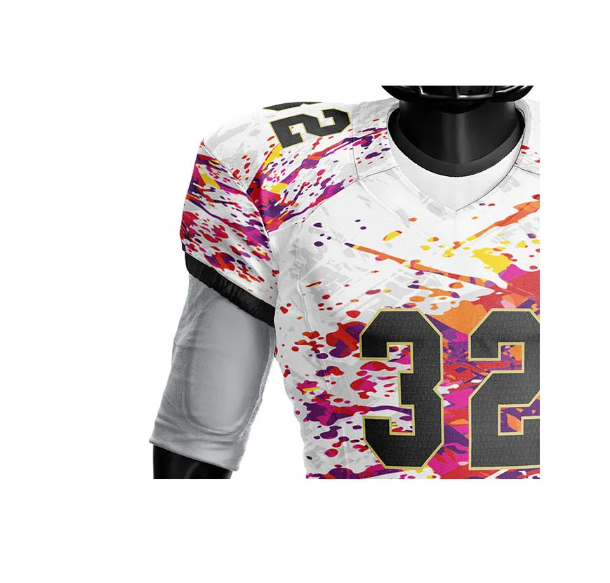 American Football Jersey And Uniform For Youth Kids and adults Heat-transfer Printing 100% Polyester Custom Football wear