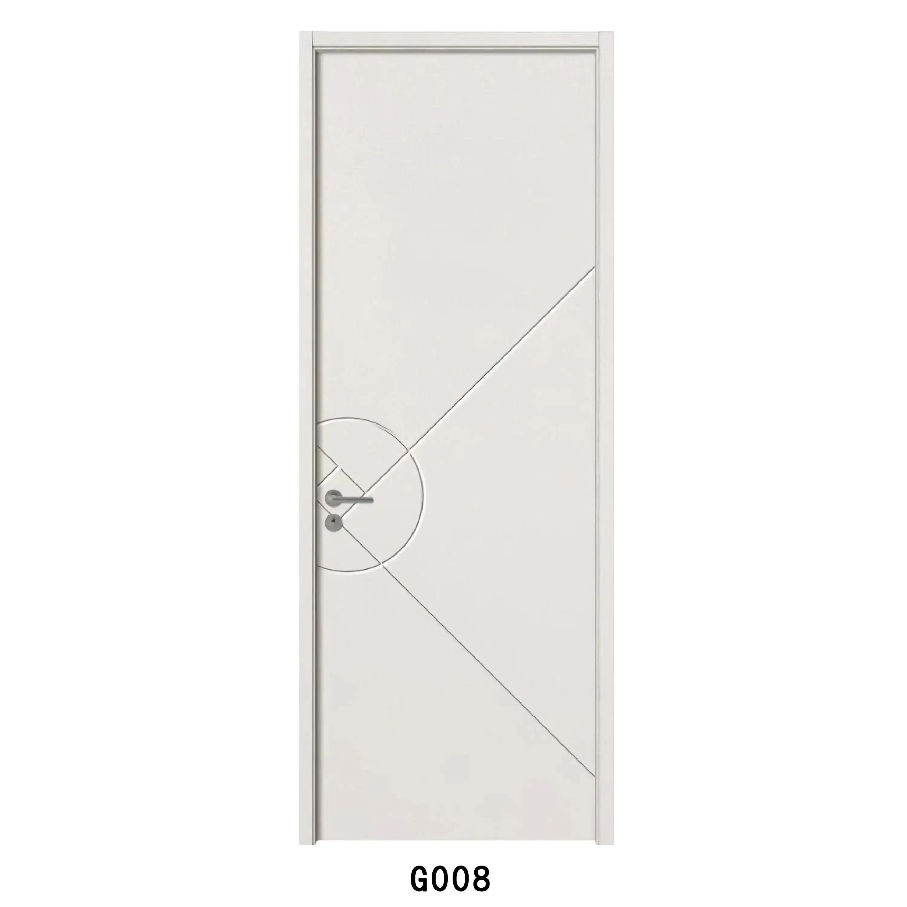 Hot Sale Top Grade Standard Size Inn Solid Interior Pvc Glass Door Wood Door Price for Room