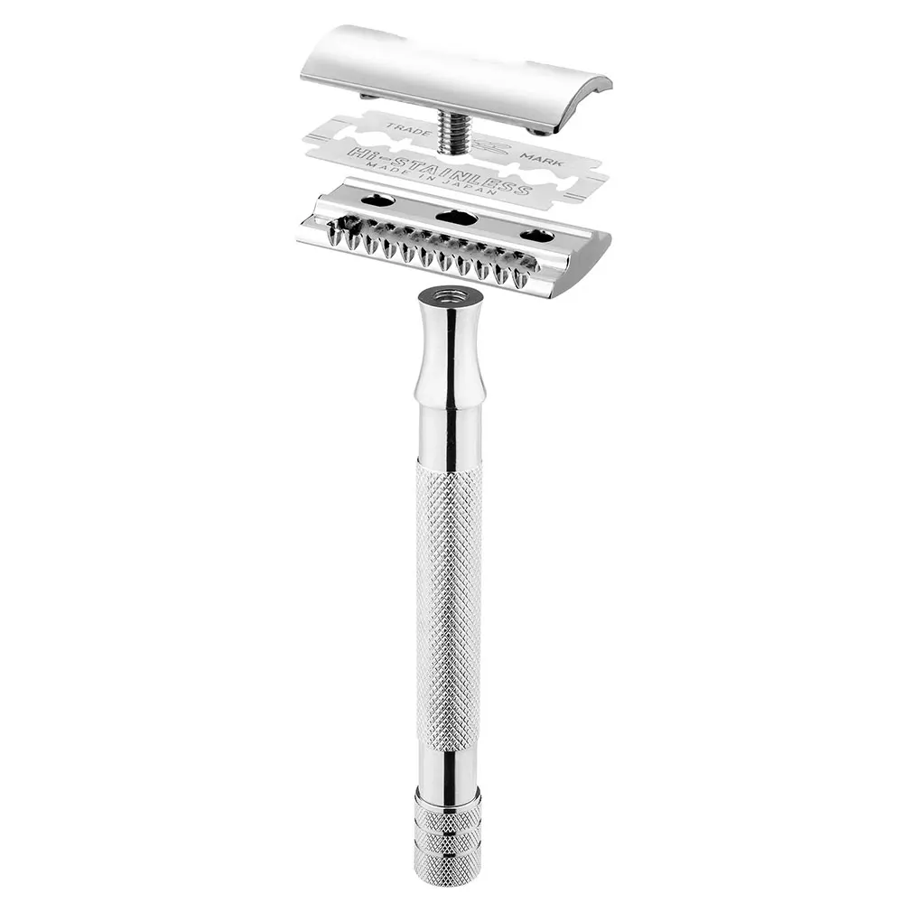 Professional Stainless Steel Full Black Parker Straight Barber Razor with Customized Logo and Packing