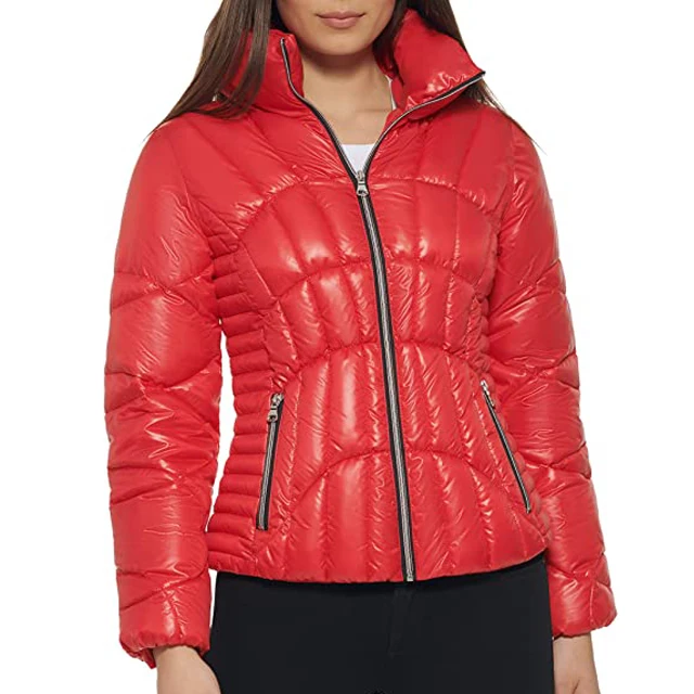 Wholesale Customized Printing Reversible Zip Up Jacket padded puffer coat women puffer jacket Thick casual Puffer Jacket