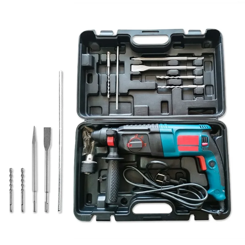 Factory customized fast delivery durable hammer drill machine set hand tools 3 function with Drilling+hammer+rotary Hammer