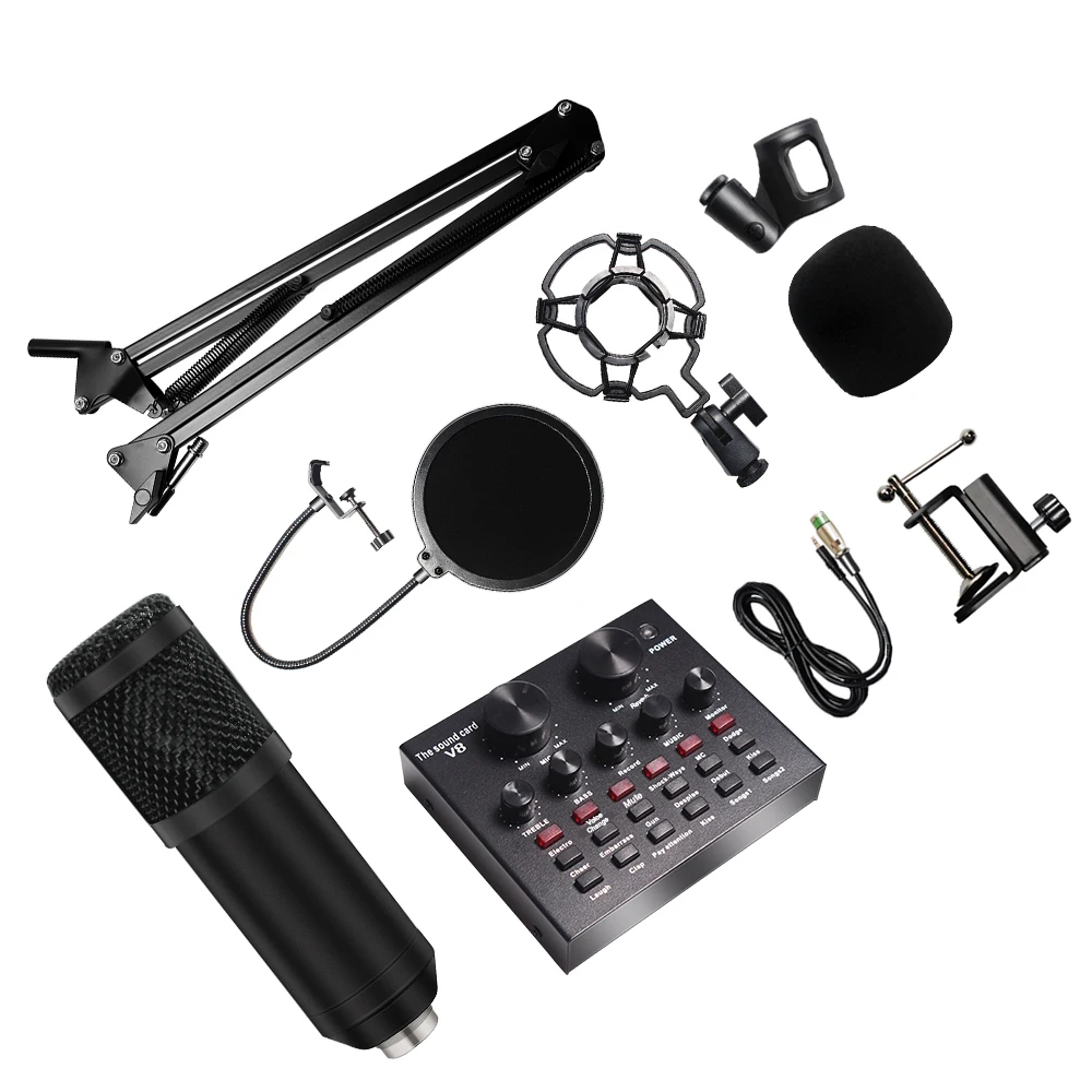 OEM Factory Price High Quality Professional Sound Card  Recording USB Studio Condenser Microphone