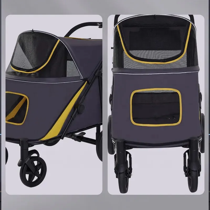 Large Space But Lightweight Travel Outdoor With Basket Pet Stroller For Large Dogs Wholesale Factory