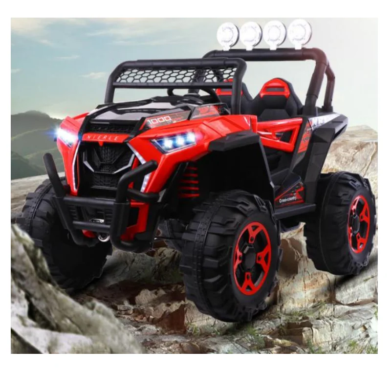 2024 factory wholesale ce ride on car kids electric 24V 4x4 with rubber wheels and leather seat