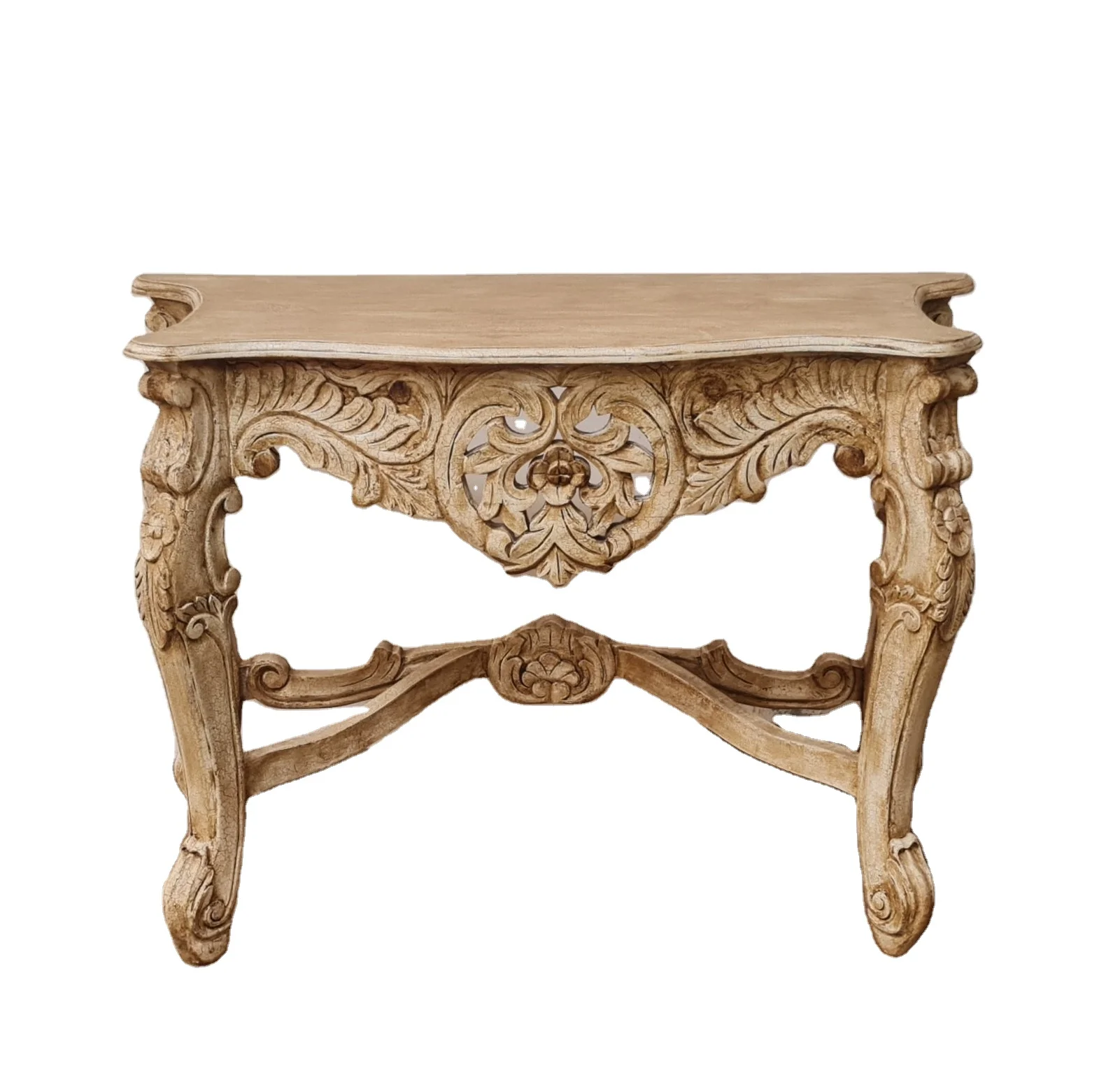 Console TABLE Wooden CARVED DISTRESS Console TABLE REPURPOSED Vintage Furniture for Home DECOR Corner Table Solid Wood Handmade