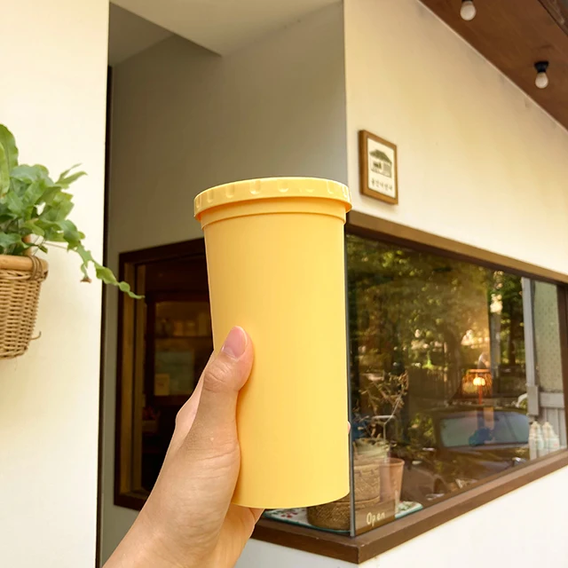 Good Condition with Korea Colored BPA FREE with straw and lid cafe cups Reusable matte color tumbler with lid 16oz