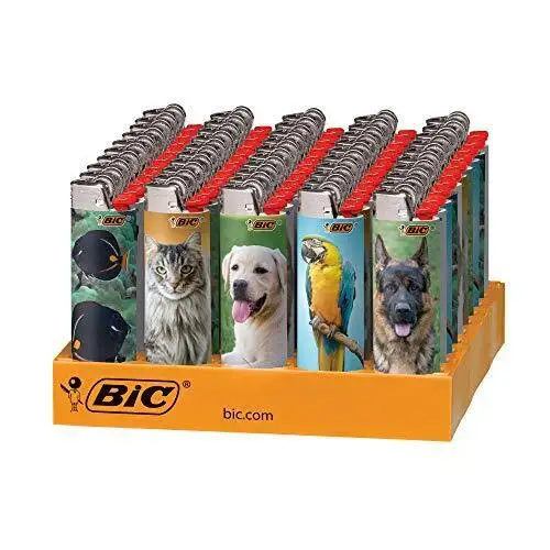 Набор зажигалок MAXI J6 BIC большие классические размеры газовая сигарета кремневые колеса