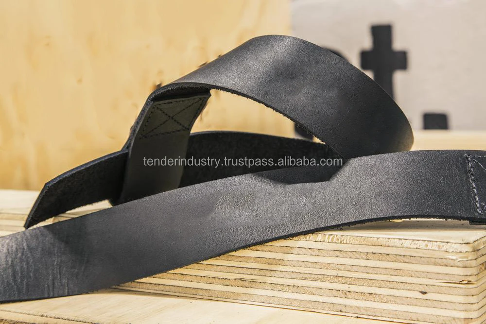 Cowhide Leather Weightlifting Straps gym Straps for Powerlifting Wrist Straps