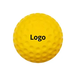 9inch 5oz PU hard dimple ball for baseball & cricket hitting training batting practice red & yellow