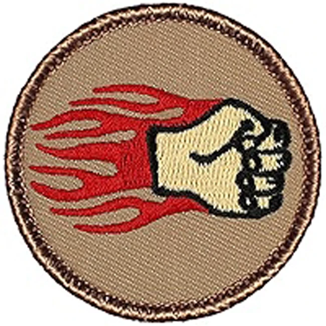 Flying  Patrol Patch  2 Diameter Round Embroidered Patch Hook Fastener
