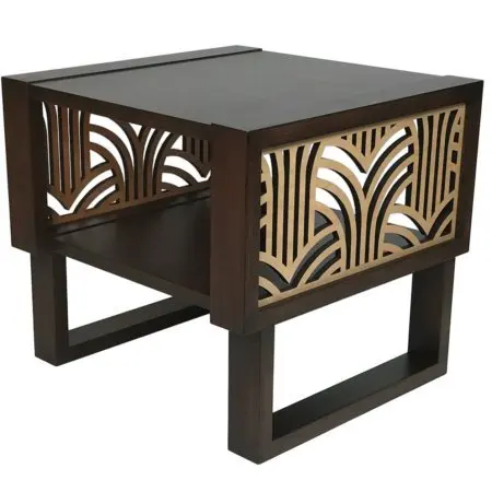 Patio Wooden Coffee Table Handcrafted Customize Accent Side Panel Interhangeable Wholesale Furniture