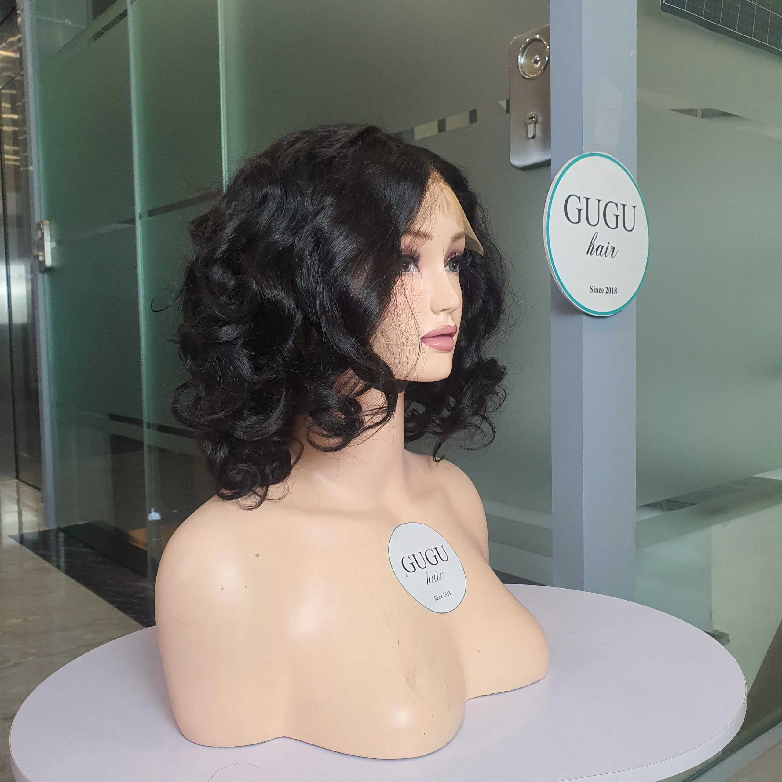 Human Hair Extention Wig Egg Curly Natural Black Color Double Drawn Human Hair High Quality With Wholesale Vendor