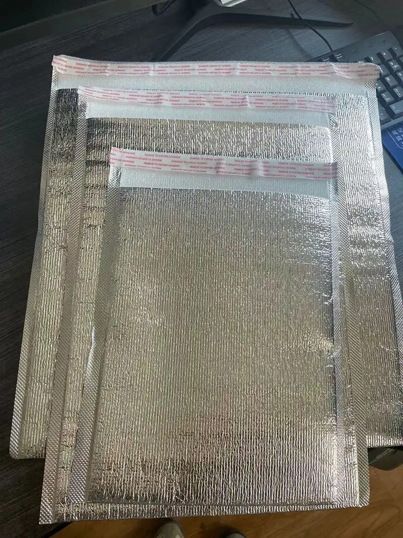 Thermal bag portable folding EPE Disposable insulated bag food delivery aluminum foil cooler bags for seafood