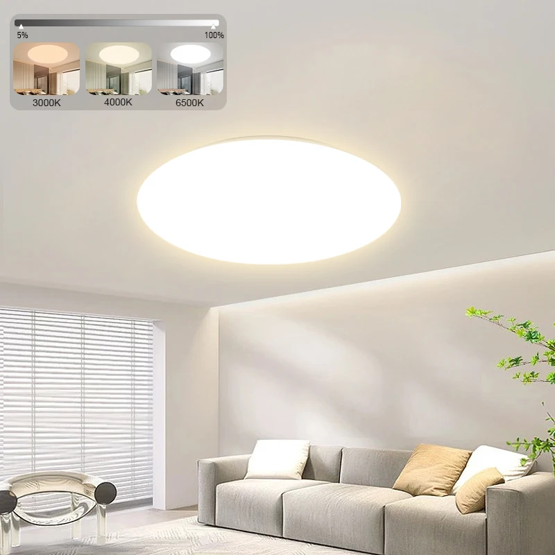 Modern Microwave Sensor No Flicker Waterproof IP54 for living room bedroom PP 3000K-6500K 18W led ceiling light