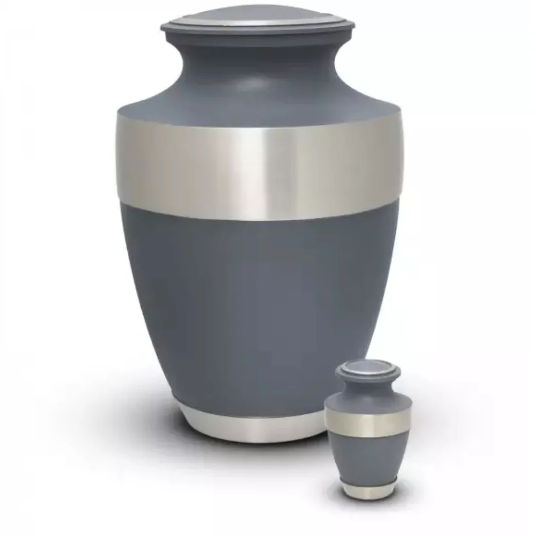 Wholesale Adult Funeral Cremation Urns for Human Ashes Metal Aluminum Cremation Western Style Urn from India