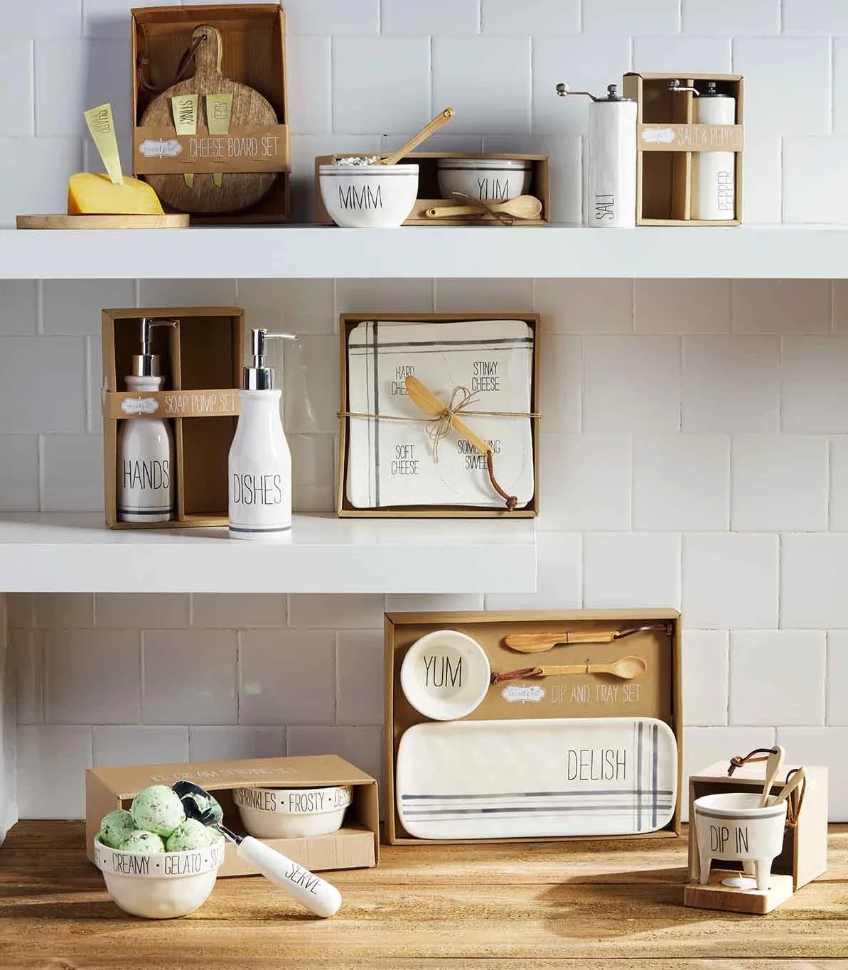 With a phrase Cheese And Cracker Dish Server Set