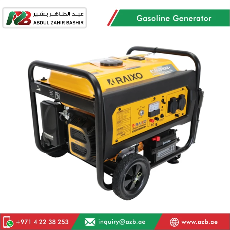 15L Large Fuel Tank Capacity 3KW Power High Performance RAIXO R5500DWHB+Gasoline Generator Manufacturer
