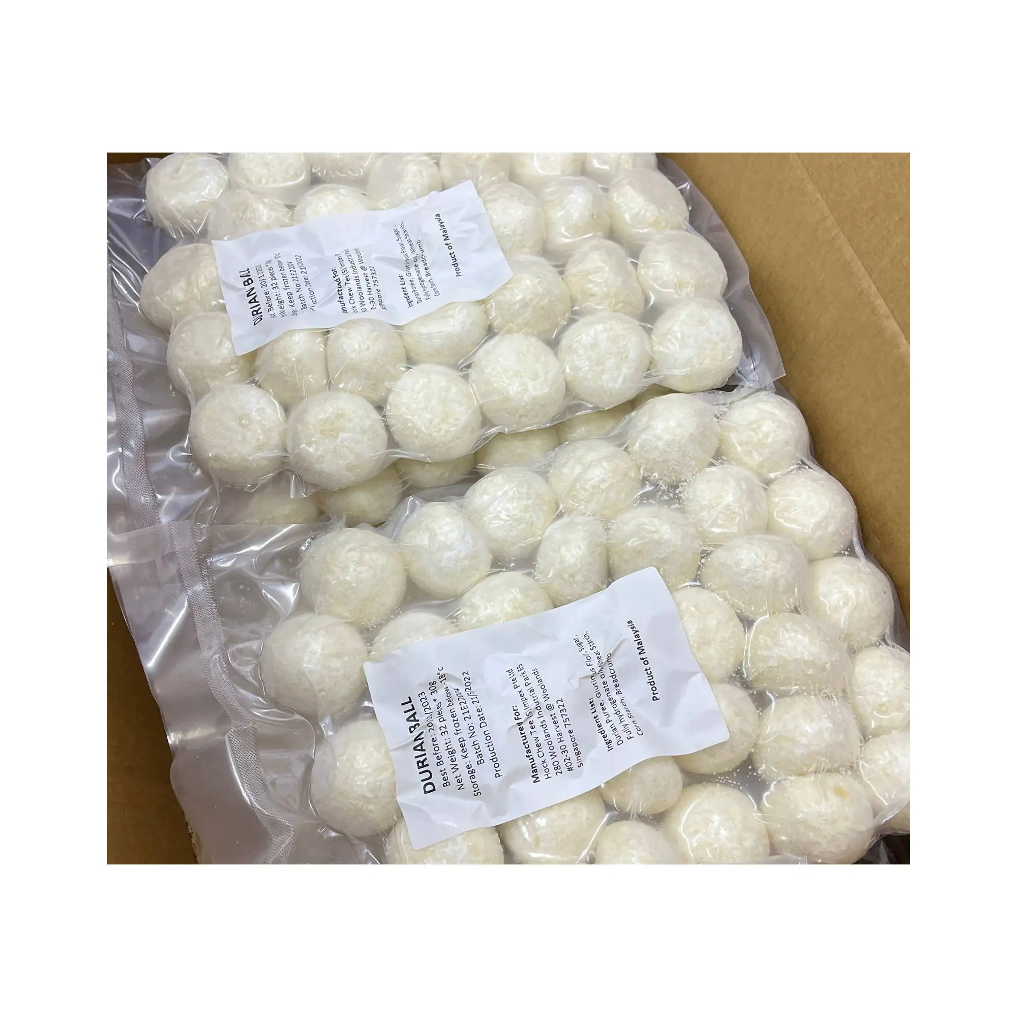 Cheapest Price Malaysia Supplier 0.9kg Weight Delicious Fry Durian Ball Sealed Packaging Normal Feature 12 Months Shelf Life