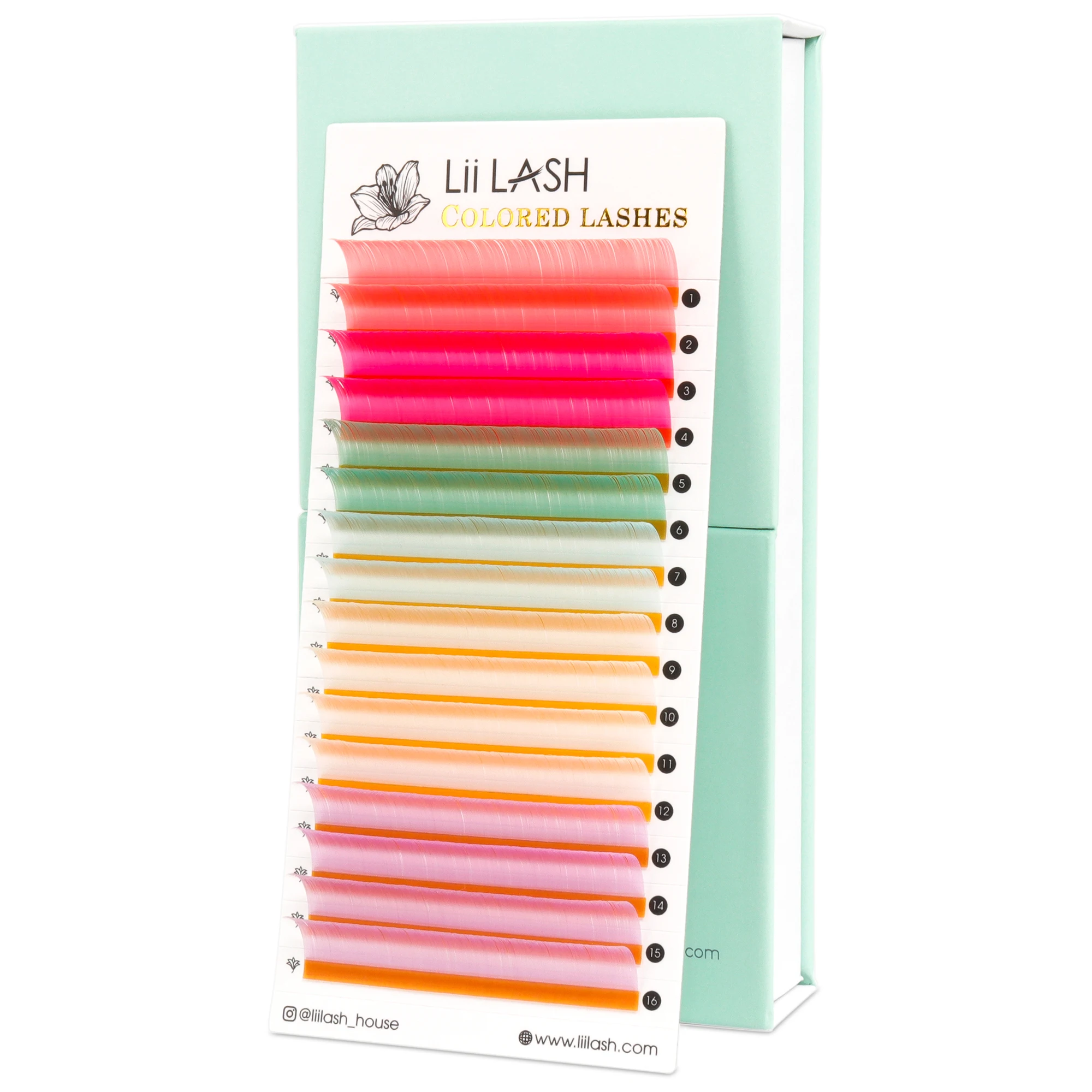 Colored lash fans handmade lash mink individual eyelash extension wholesale korea pbt lashes private label