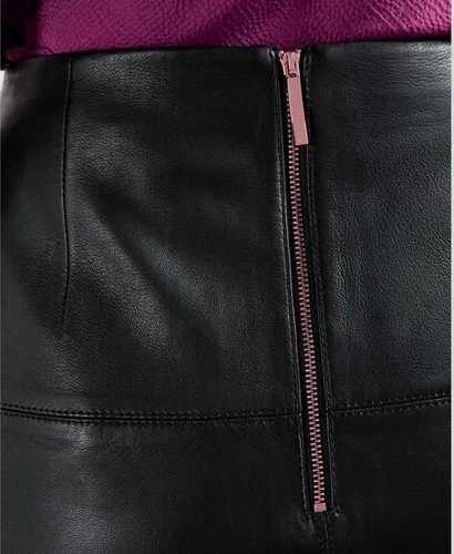 Simple Design High Quality Women Fashion Leather Skirt Best Design Wholesale Price Leather Skirt