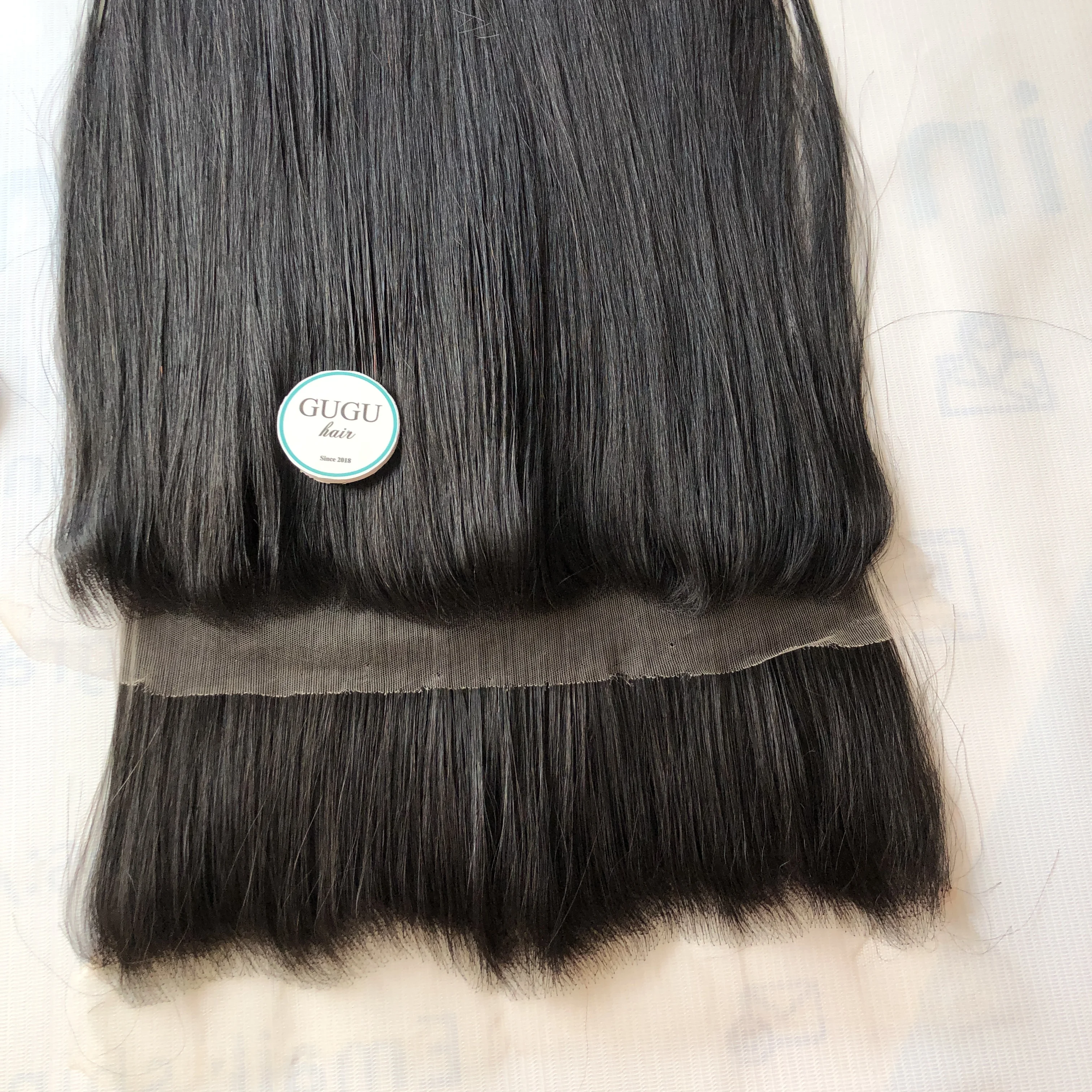 Cambodia Human Hair Bone Straight bundles SDD with 13x6 hd lace frontal wigs for black women
