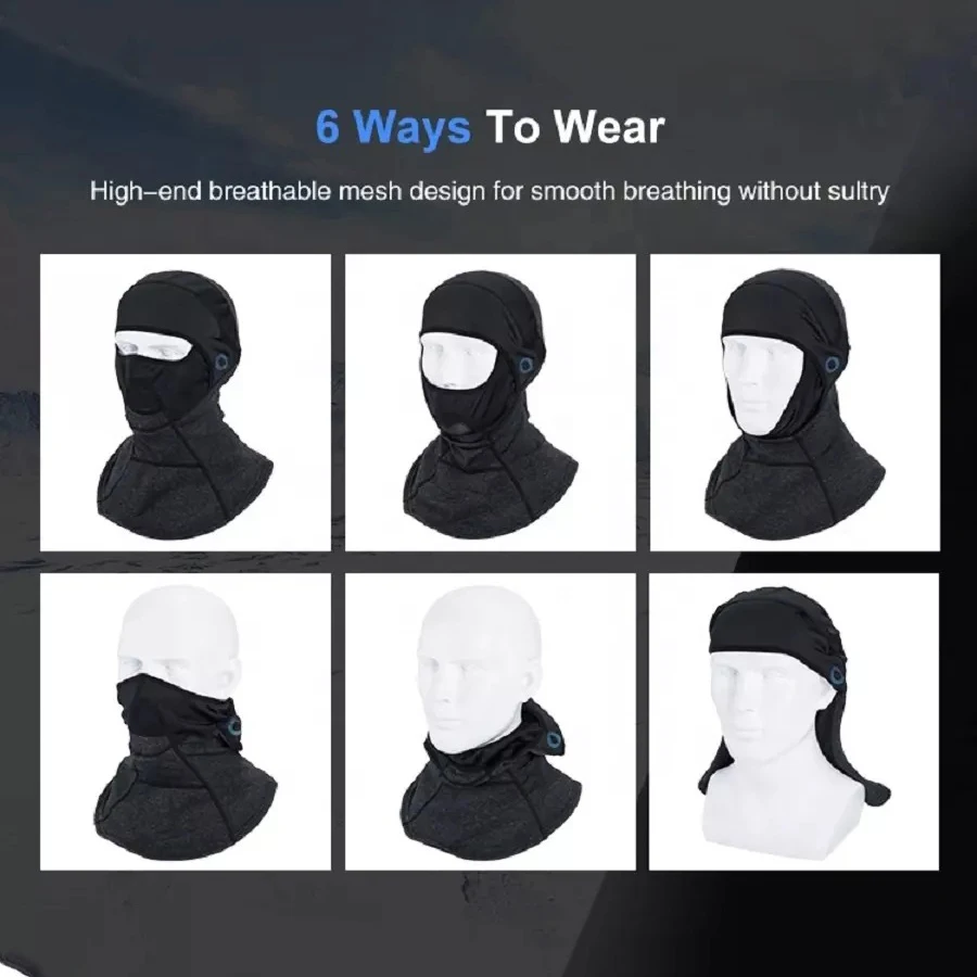 Wholesale Face Mask Face Cover Winter Balaclava Hole Full Face Plain Ski Mask Men For Winter