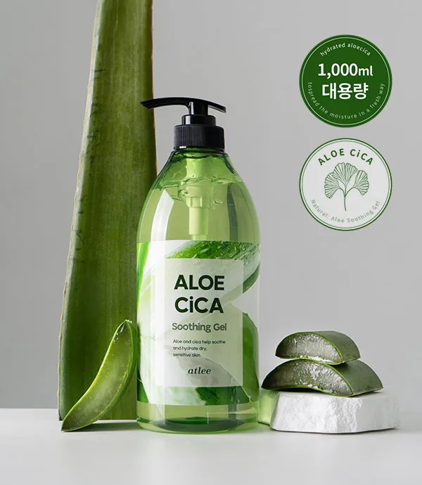Успокаивающий гель atlee aloe cica корейский косметический продукт по уходу за кожей